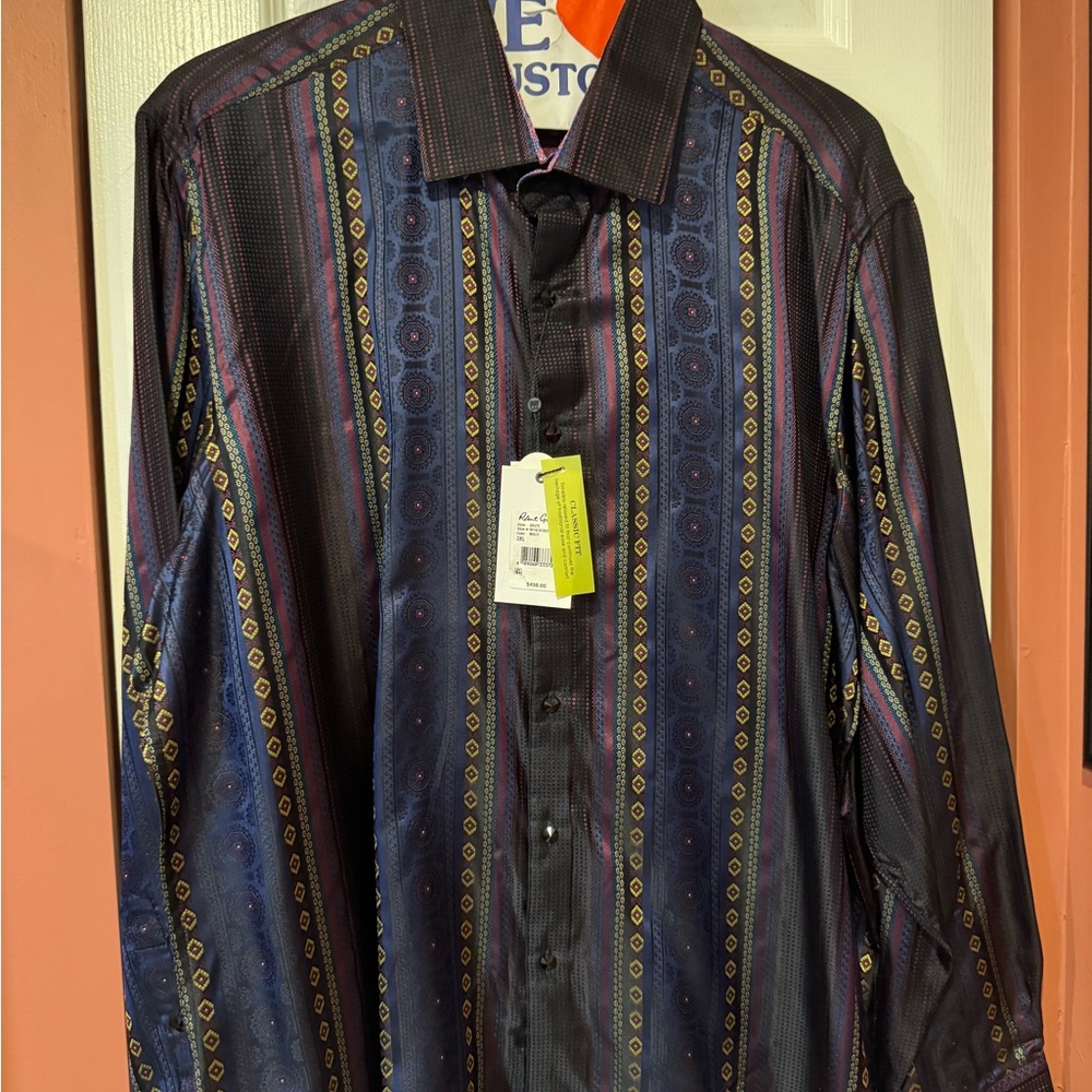 Robert Graham Black and Gold Striped Shirt - Limited Edition